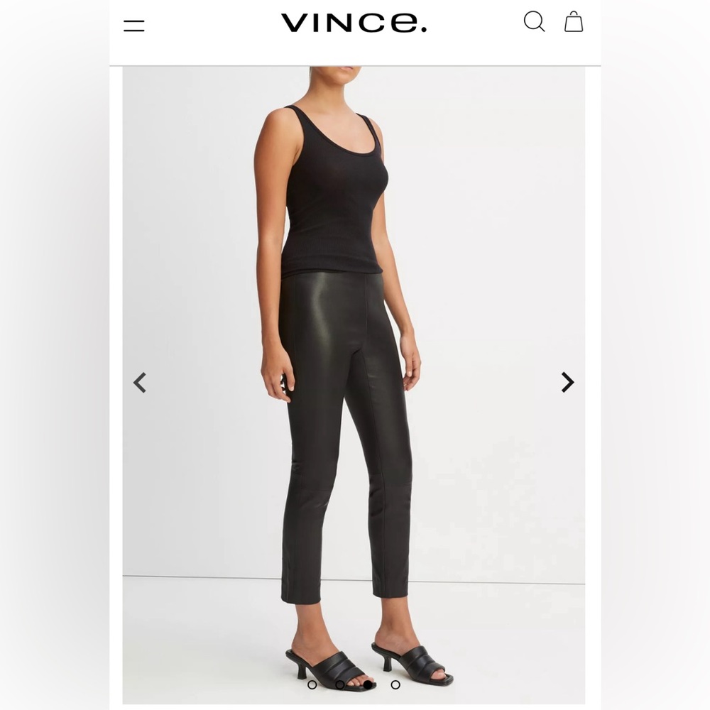 Vince 💯 % Leather Leggings in Dark Navy Blue